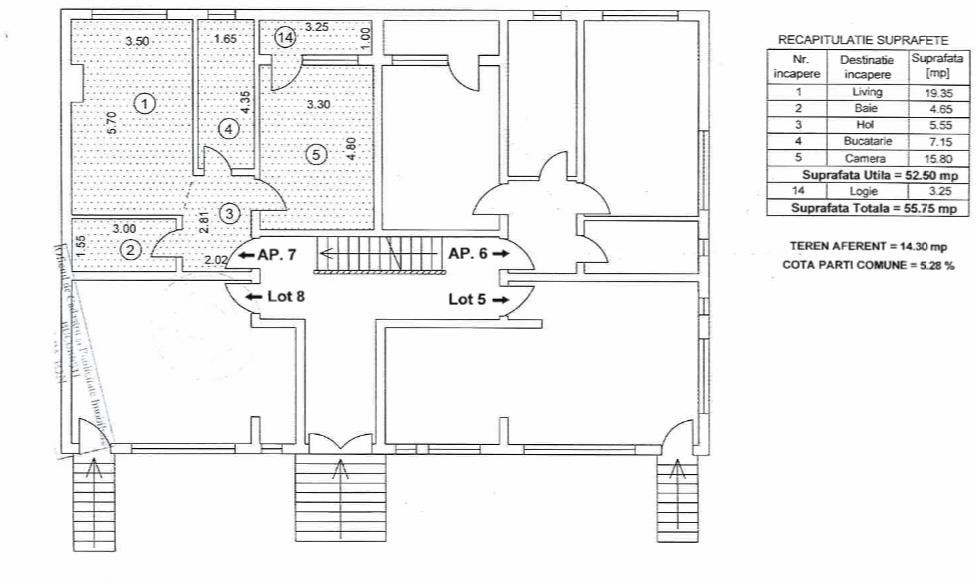 Apartament doua camere(pentru locuinta sau birou )Zona Apusului-Pacii