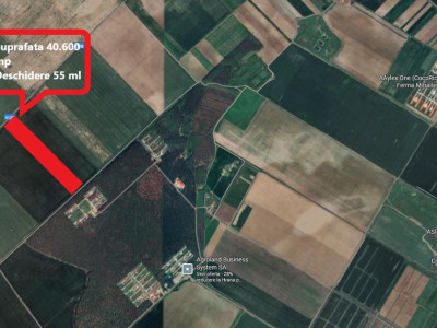 Mihăilești - Giurgiu Teren intravilan – 40.600 mp, deschidere 55 ml