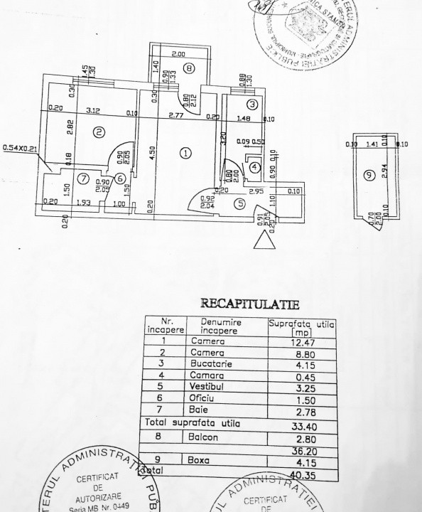Doua camere Militari, zona Valea Lunga